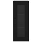 vidaXL Aparador de madera contrachapada negro 34,5x34x180 cm vidaXL Aparador de madera contrachapada negro 34,5x34x180 cm