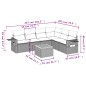 vidaXL Set de comedor de jardín 7 pzas y cojines ratán sintético negro vidaXL Set de comedor de jardín 7 pzas y cojines ratán sintético negro