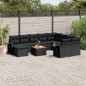 vidaXL Set de sofás de jardín 11 pzas y cojines ratán sintético negro vidaXL Set de sofás de jardín 11 pzas y cojines ratán sintético negro