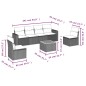 vidaXL Set de sofás de jardín 7 piezas con cojines ratán PE gris vidaXL Set de sofás de jardín 7 piezas con cojines ratán PE gris