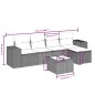 vidaXL Set de muebles de jardín 6 pzas y cojines ratán sintético gris vidaXL Set de muebles de jardín 6 pzas y cojines ratán sintético gris