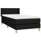 vidaXL Cama box spring con colchón tela negro 80x200 cm vidaXL Cama box spring con colchón tela negro 80x200 cm