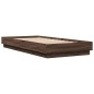 vidaXL Estructura de cama madera de ingeniería roble marrón 90x200 cm vidaXL Estructura de cama madera de ingeniería roble marrón 90x200 cm