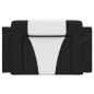 vidaXL Cabecero de cama acolchado cuero sintético negro y blanco 90 cm vidaXL Cabecero de cama acolchado cuero sintético negro y blanco 90 cm