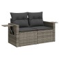 vidaXL Set de sofás de jardín 7 piezas con cojines ratán PE gris vidaXL Set de sofás de jardín 7 piezas con cojines ratán PE gris