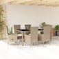 vidaXL Set comedor de jardín 7 pzas con cojines ratán sintético beige vidaXL Set comedor de jardín 7 pzas con cojines ratán sintético beige