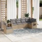 vidaXL Juego de sofás jardín con cojines 6 pzas ratán sintético beige vidaXL Juego de sofás jardín con cojines 6 pzas ratán sintético beige