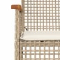 vidaXL Set comedor de jardín 7 pzas con cojines ratán sintético beige
