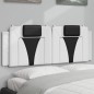 vidaXL Cabecero de cama acolchado cuero sintético blanco negro 120 cm vidaXL Cabecero de cama acolchado cuero sintético blanco negro 120 cm
