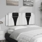 vidaXL Cabecero de cama acolchado cuero sintético blanco negro 120 cm vidaXL Cabecero de cama acolchado cuero sintético blanco negro 120 cm