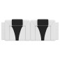 vidaXL Cabecero de cama acolchado cuero sintético blanco negro 120 cm vidaXL Cabecero de cama acolchado cuero sintético blanco negro 120 cm