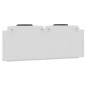 vidaXL Cabecero de cama acolchado cuero sintético blanco negro 120 cm vidaXL Cabecero de cama acolchado cuero sintético blanco negro 120 cm