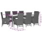 vidaXL Set comedor de jardín 9 pzas con cojines ratán sintético beige vidaXL Set comedor de jardín 9 pzas con cojines ratán sintético beige