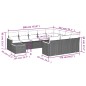 vidaXL Set de sofás de jardín 11pzas con cojines ratán sintético beige vidaXL Set de sofás de jardín 11pzas con cojines ratán sintético beige