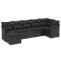 vidaXL Set de comedor de jardín 7 pzas y cojines ratán sintético negro vidaXL Set de comedor de jardín 7 pzas y cojines ratán sintético negro