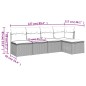 vidaXL Juego de sofás jardín con cojines 5 pzas ratán sintético gris vidaXL Juego de sofás jardín con cojines 5 pzas ratán sintético gris