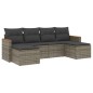 vidaXL Set de muebles de jardín 6 pzas y cojines ratán sintético gris