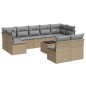 vidaXL Juego de sofás jardín con cojines beige 10 pzas ratán sintético vidaXL Juego de sofás jardín con cojines beige 10 pzas ratán sintético