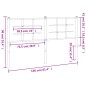 vidaXL Cabecero de metal blanco 150 cm