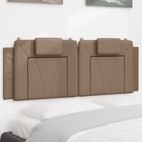 vidaXL Cabecero de cama acolchado cuero sintético capuchino 120 cm