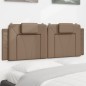 vidaXL Cabecero de cama acolchado cuero sintético capuchino 120 cm vidaXL Cabecero de cama acolchado cuero sintético capuchino 120 cm