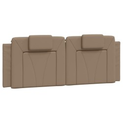 vidaXL Cabecero de cama acolchado cuero sintético capuchino 120 cm