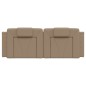 vidaXL Cabecero de cama acolchado cuero sintético capuchino 120 cm vidaXL Cabecero de cama acolchado cuero sintético capuchino 120 cm