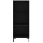 vidaXL Aparador de madera contrachapada negro 34,5x34x180 cm vidaXL Aparador de madera contrachapada negro 34,5x34x180 cm