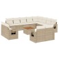 vidaXL Set sofás de jardín con cojines 13 pzas ratán sintético beige vidaXL Set sofás de jardín con cojines 13 pzas ratán sintético beige