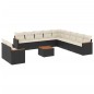 vidaXL Set de sofás de jardín 12 piezas cojines ratán sintético negro vidaXL Set de sofás de jardín 12 piezas cojines ratán sintético negro