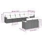 vidaXL Set de sofás de jardín 8 piezas y cojines ratán sintético negro vidaXL Set de sofás de jardín 8 piezas y cojines ratán sintético negro