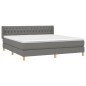 vidaXL Cama box spring con colchón tela gris oscuro 180x200 cm vidaXL Cama box spring con colchón tela gris oscuro 180x200 cm