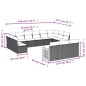 vidaXL Set de sofás de jardín y cojines 13 pzas ratán sintético negro vidaXL Set de sofás de jardín y cojines 13 pzas ratán sintético negro