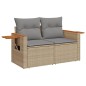 vidaXL Set de sofás de jardín 9 pzas con cojines ratán sintético beige vidaXL Set de sofás de jardín 9 pzas con cojines ratán sintético beige