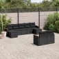 vidaXL Set de sofás de jardín 8 piezas y cojines ratán sintético negro vidaXL Set de sofás de jardín 8 piezas y cojines ratán sintético negro