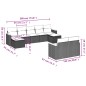 vidaXL Set de sofás de jardín 8 piezas y cojines ratán sintético negro vidaXL Set de sofás de jardín 8 piezas y cojines ratán sintético negro