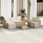 vidaXL Set sofás jardín y cojines 5 pzas ratán sintético acacia beige vidaXL Set sofás jardín y cojines 5 pzas ratán sintético acacia beige