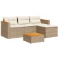 vidaXL Set sofás jardín y cojines 5 pzas ratán sintético acacia beige vidaXL Set sofás jardín y cojines 5 pzas ratán sintético acacia beige