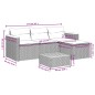 vidaXL Set sofás jardín y cojines 5 pzas ratán sintético acacia beige vidaXL Set sofás jardín y cojines 5 pzas ratán sintético acacia beige
