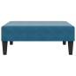 vidaXL Sofá cama de 2 plazas con taburete terciopelo azul vidaXL Sofá cama de 2 plazas con taburete terciopelo azul