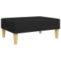 vidaXL Sofá cama de 2 plazas con taburete tela negro vidaXL Sofá cama de 2 plazas con taburete tela negro