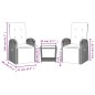vidaXL Set comedor de jardín 3 piezas con cojines ratán sintético gris vidaXL Set comedor de jardín 3 piezas con cojines ratán sintético gris