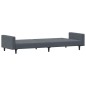 vidaXL Sofá cama de 2 plazas con taburete terciopelo gris oscuro vidaXL Sofá cama de 2 plazas con taburete terciopelo gris oscuro
