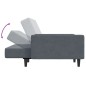 vidaXL Sofá cama de 2 plazas con taburete terciopelo gris oscuro vidaXL Sofá cama de 2 plazas con taburete terciopelo gris oscuro