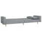 vidaXL Sofá cama de 2 plazas con taburete tela gris claro vidaXL Sofá cama de 2 plazas con taburete tela gris claro