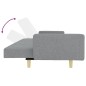 vidaXL Sofá cama de 2 plazas con taburete tela gris claro vidaXL Sofá cama de 2 plazas con taburete tela gris claro