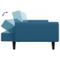 vidaXL Sofá cama de 2 plazas con taburete terciopelo azul vidaXL Sofá cama de 2 plazas con taburete terciopelo azul