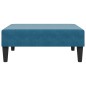 vidaXL Sofá cama de 2 plazas con taburete terciopelo azul vidaXL Sofá cama de 2 plazas con taburete terciopelo azul