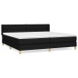 vidaXL Cama box spring con colchón tela negro 200x200 cm vidaXL Cama box spring con colchón tela negro 200x200 cm