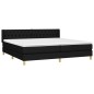vidaXL Cama box spring con colchón tela negro 200x200 cm vidaXL Cama box spring con colchón tela negro 200x200 cm